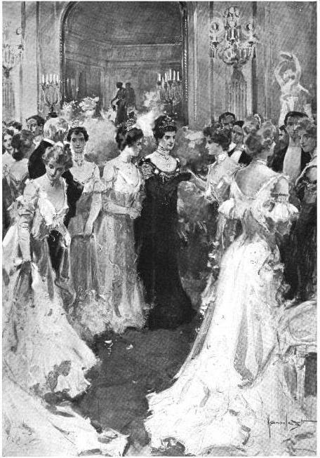 Mrs. Astor with her  Guests at a Ball